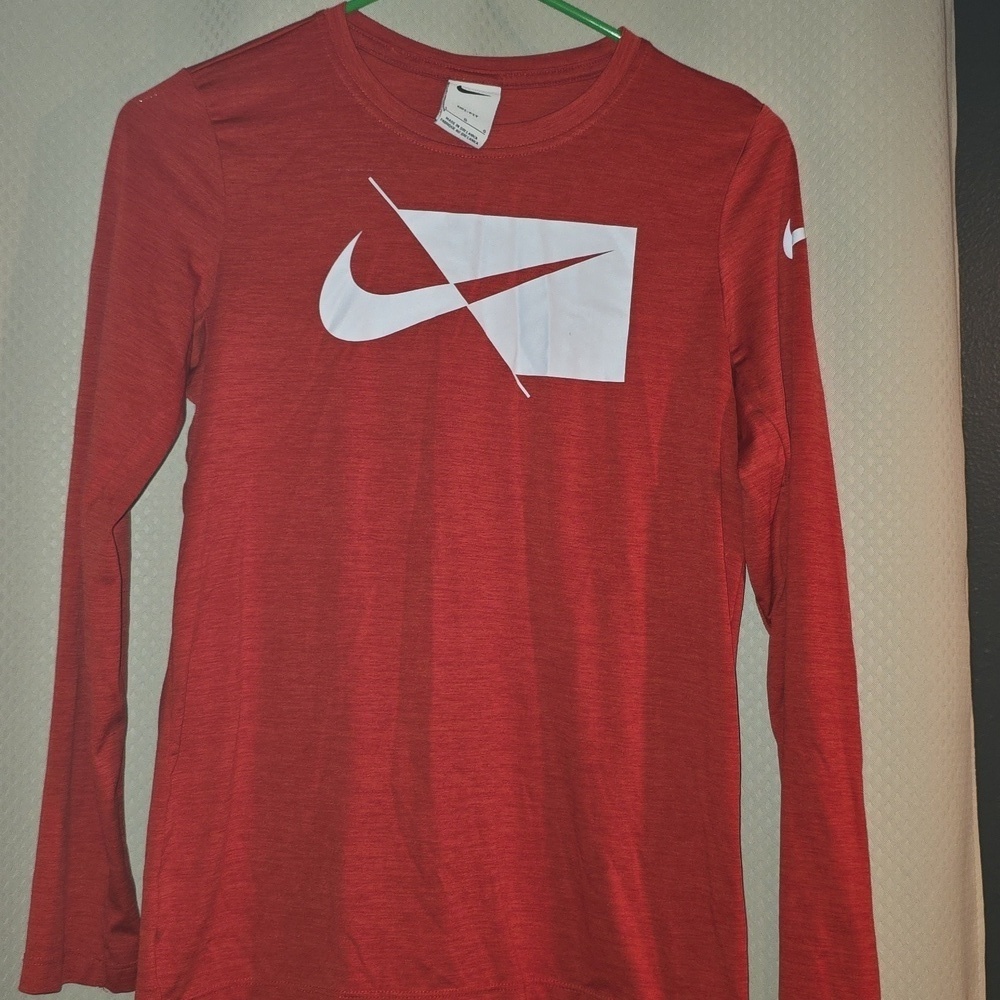 Nike Kids Red Long Sleeve Tee